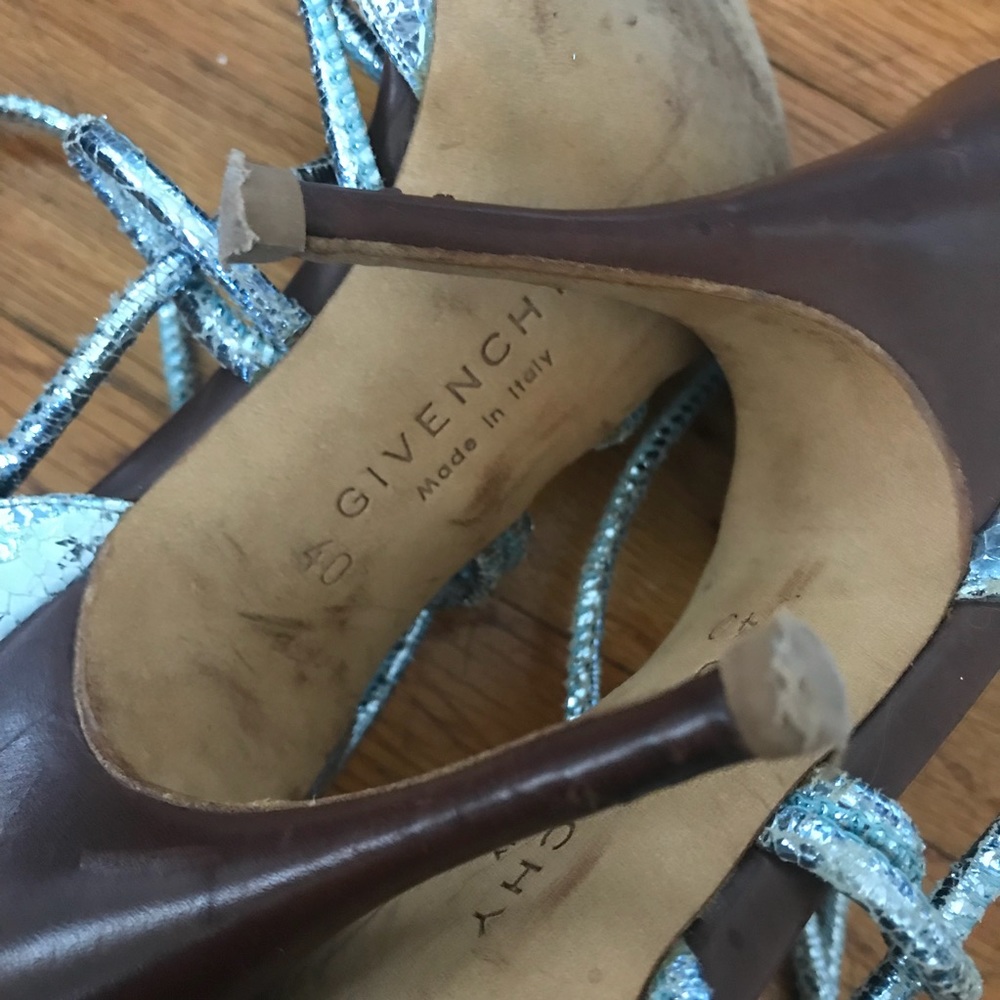 Givenchy Leather And Metallic Python Women’s Shoes - image 6